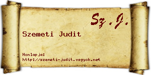 Szemeti Judit névjegykártya